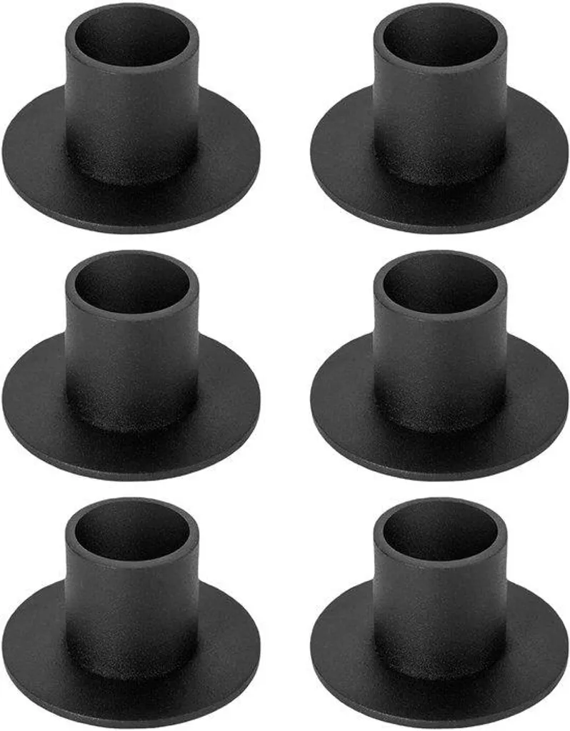 Chandelier noir en métal style industriel lot de 6 porte-bougies déco