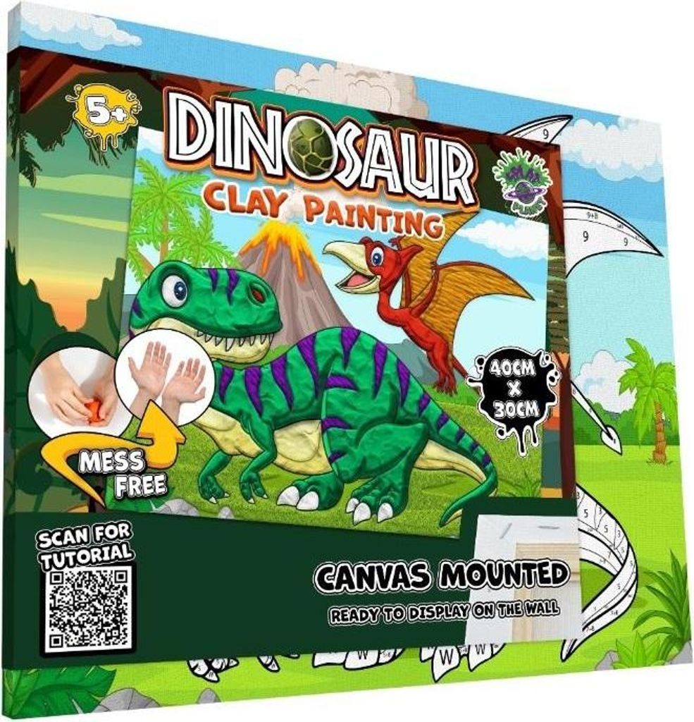 Plastilinmalerei - Dinosaurier