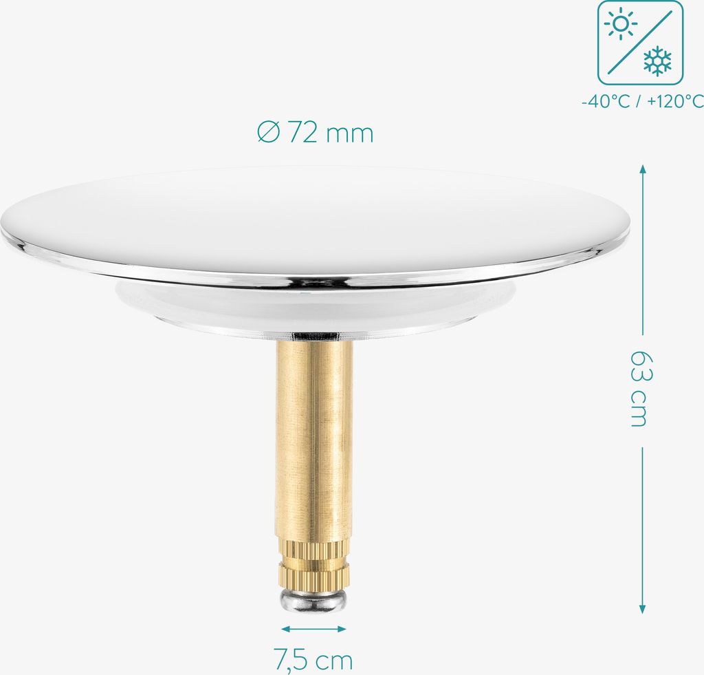 Navaris Universal Stöpsel für Abfluss mit Dichtungsring - Produktbild 4