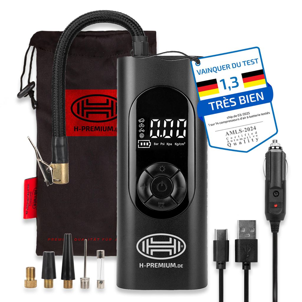 HEYNER® Compresseur d'air avec 6000 mAh batterie, 10 bar, Image du produit 