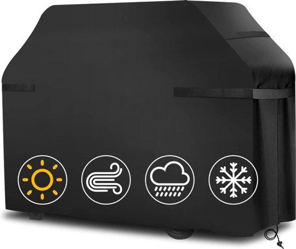 BBQ-Abdeckung, wasserdichte Grillabdeckung aus 420D Oxford Heavy Duty für Gasgrills, winddicht, reißfest, für Weber, Brinkmann, Char Broil, 147 ...