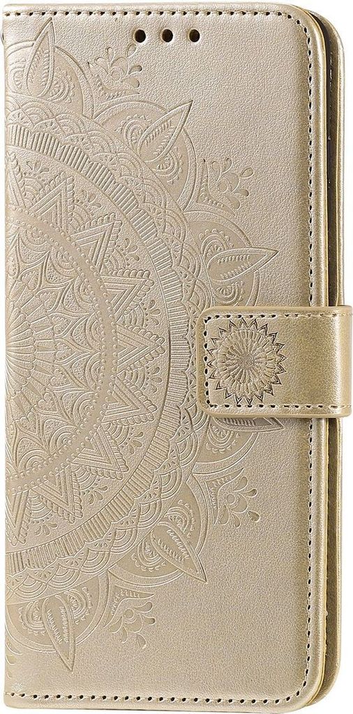 König Design Hülle kompatibel mit Samsung Galaxy A23 Kunstleder Handyhülle - Handy Case Gold