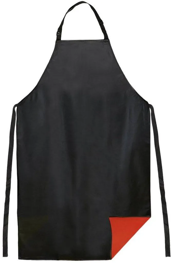 Tablier de protection extra long en vinyle noir taille unique 109cm