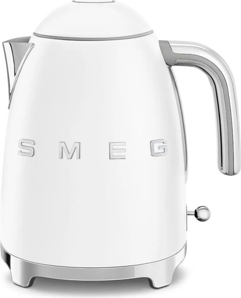 Bouilloire SMEG 1,7L pour Thé et Café - Design Blanc Mat KLF03WHMEU - Rapide