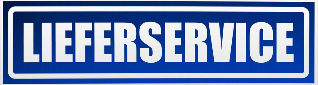 Kiwistar Lieferservice invertiert Magnetschild Schild magnetisch - 20cm Blau - reflektierend - Magnetfolie für Auto PKW Kfz