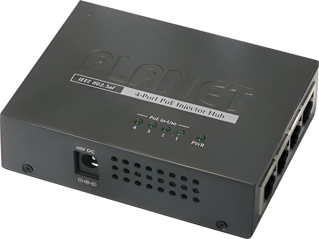 Hub PoE+ 4 Ports Injecteur Ethernet Gigabit pour Caméra IP et Wi-Fi