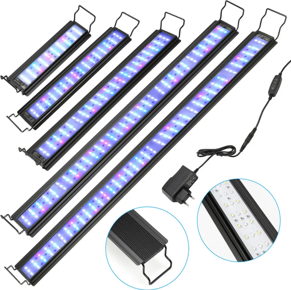 Fiqops 36W LED Marina - Lampada per Acquario Acqua Salata RGB 110cm