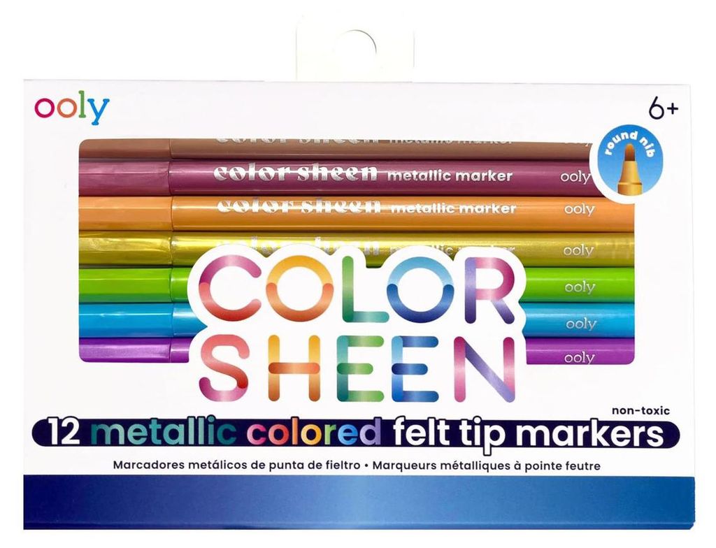 Ooly Metallic Marker - 12er Set Filzstifte für kreatives Zeichnen