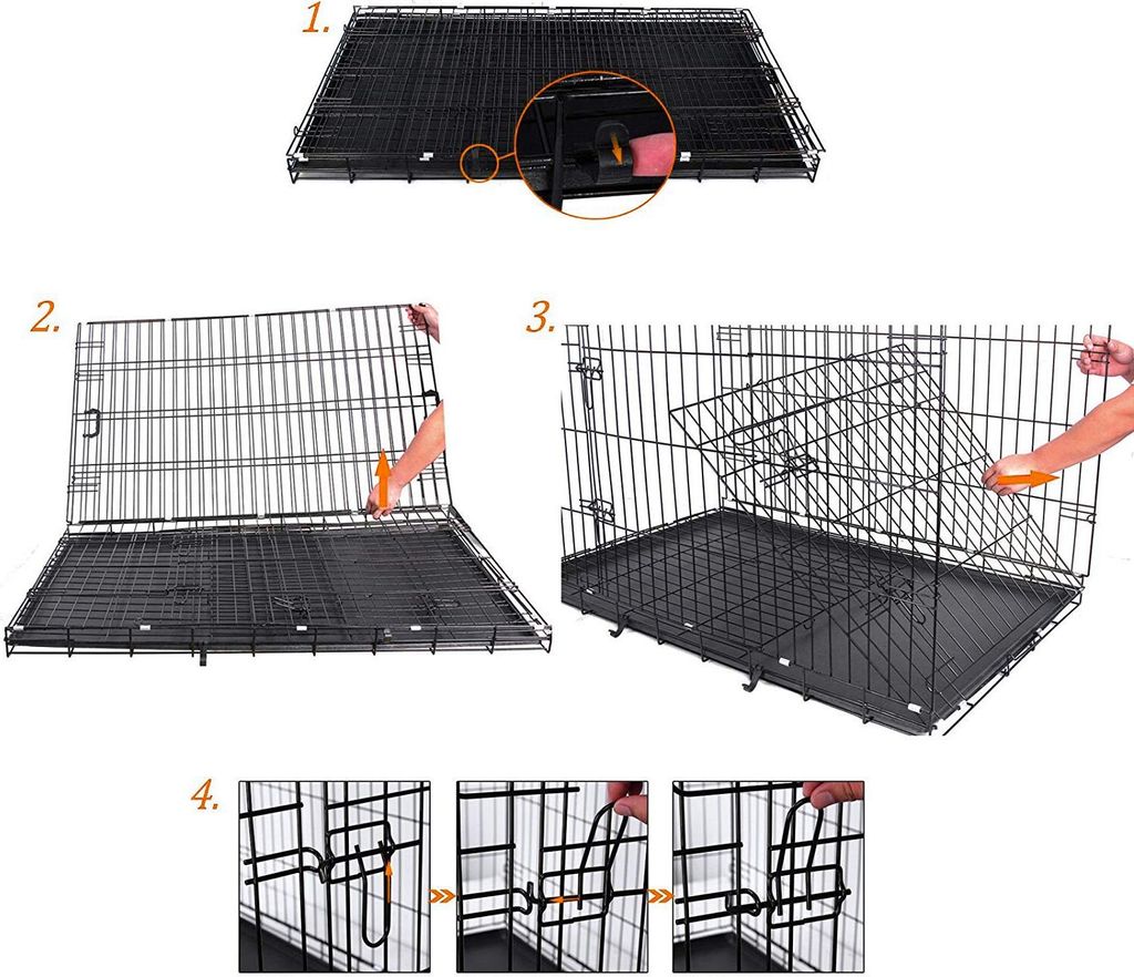 Klietka pre psa, skladacia, dĺžka 92,5 cm, 2 dvere, L, Obrázok produktu 16