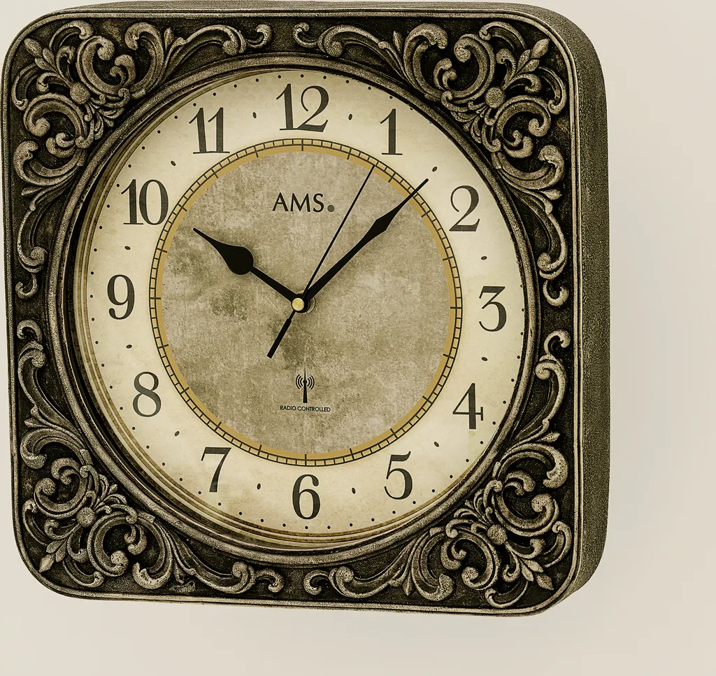 Horloge Murale AMS 5968 Radio-pilotée - Finie la Corvée du Changement d'Heure
