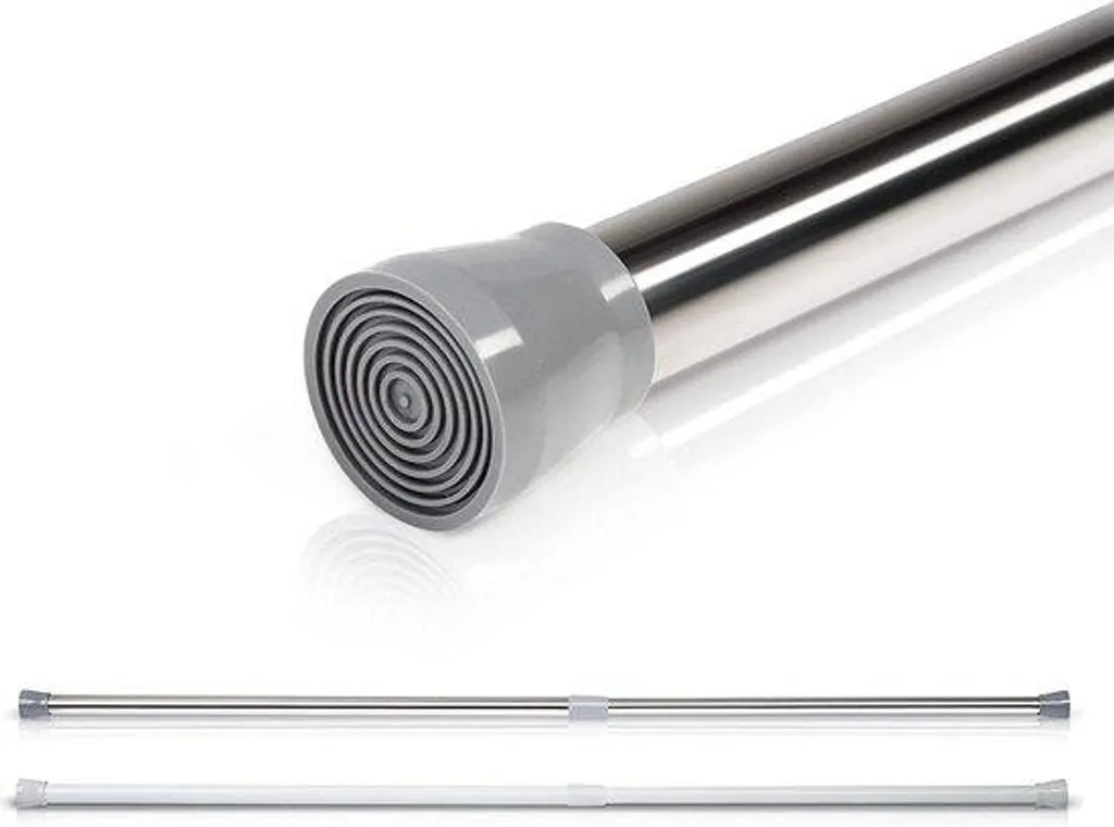 Barre de penderie télescopique 110-200 cm robuste pour rideau et dressing