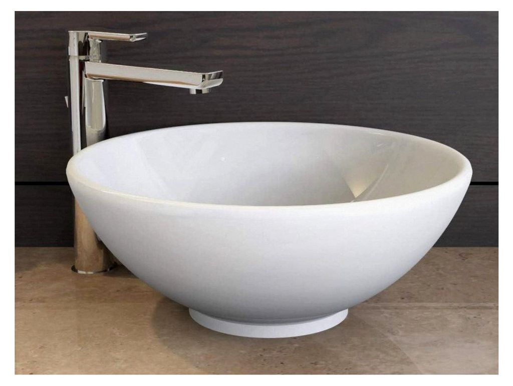 Rundes Waschbecken, Design Aufsatzwaschbecken, Keramikwaschbecken | 40 cm