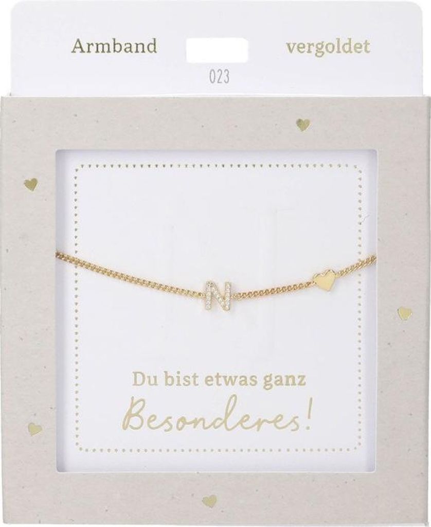 Damen Edelstahl Armband mit Herz-Anhänger, Silberfarbend oder Goldfarbend, 15-20cm Verstellbar-n Gold