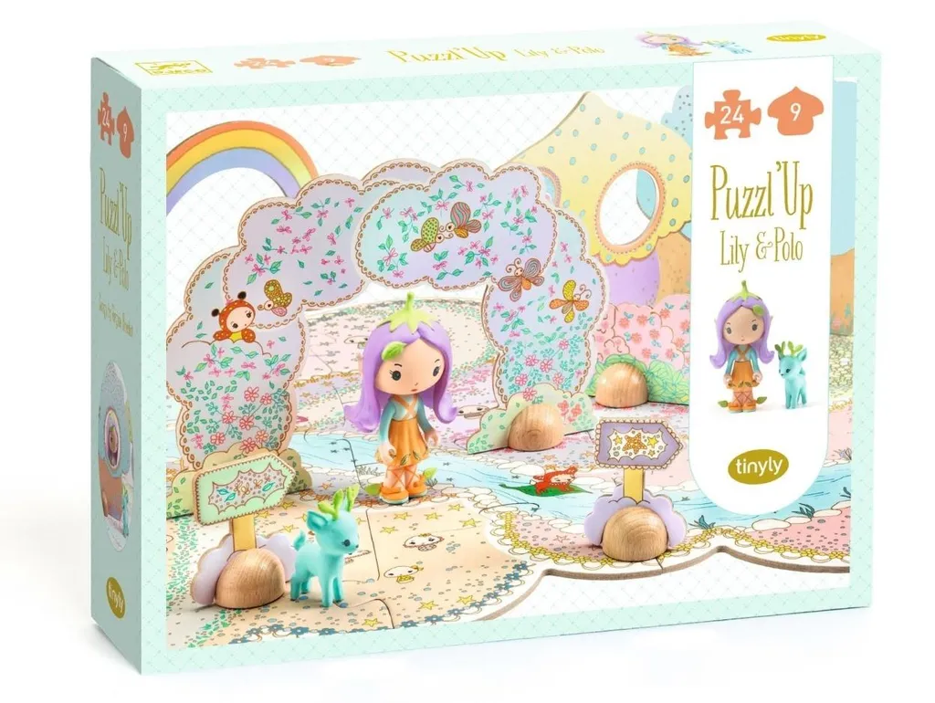 Mini puzzle 3D Lily Tinypuzz Djeco : figurine décorative fleurie