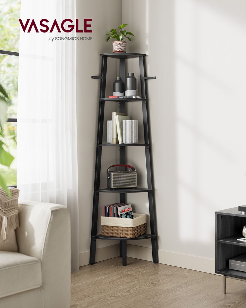 VASAGLE Eckregal, Bücherregal, mit 5 Ebenen, H: 159cm, mit Produktbild 