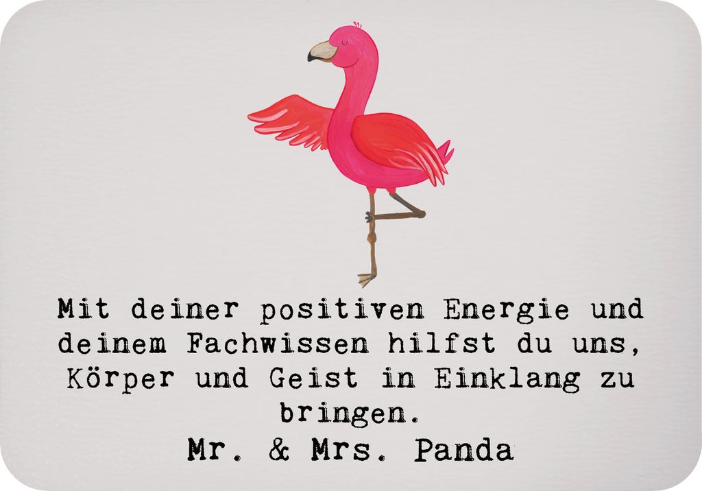Mr. & Mrs. Panda magnet Yoga Trainerin Harmonie - Grau Pastell - Geschenk, Balance, haftmagnet, bewusster leben, innerer Frieden, Flexibilität, K...