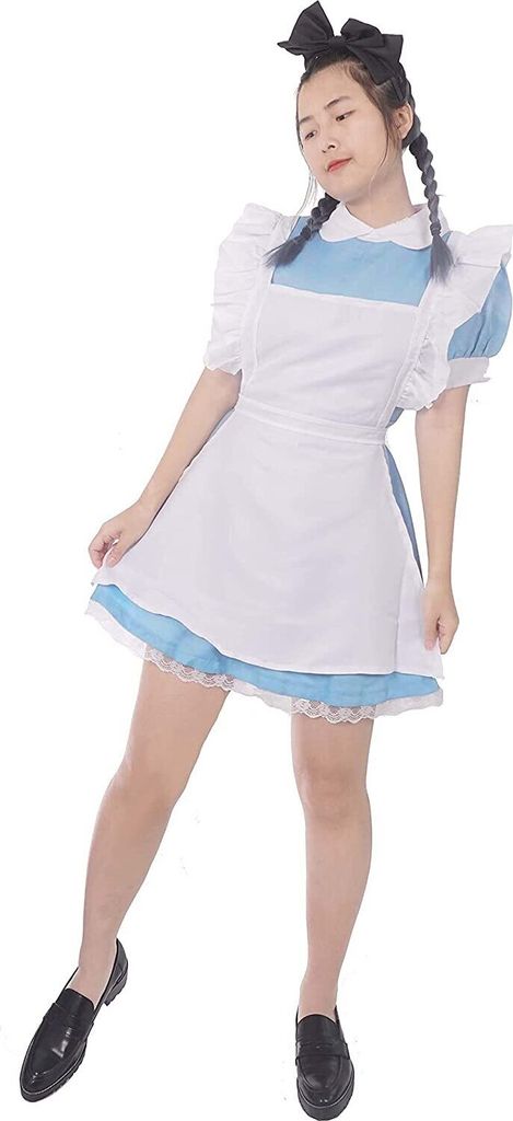 Dienstmädchen Cosplay Kostüm | Kleid mit Schürze und Haarreifen | Größe: M