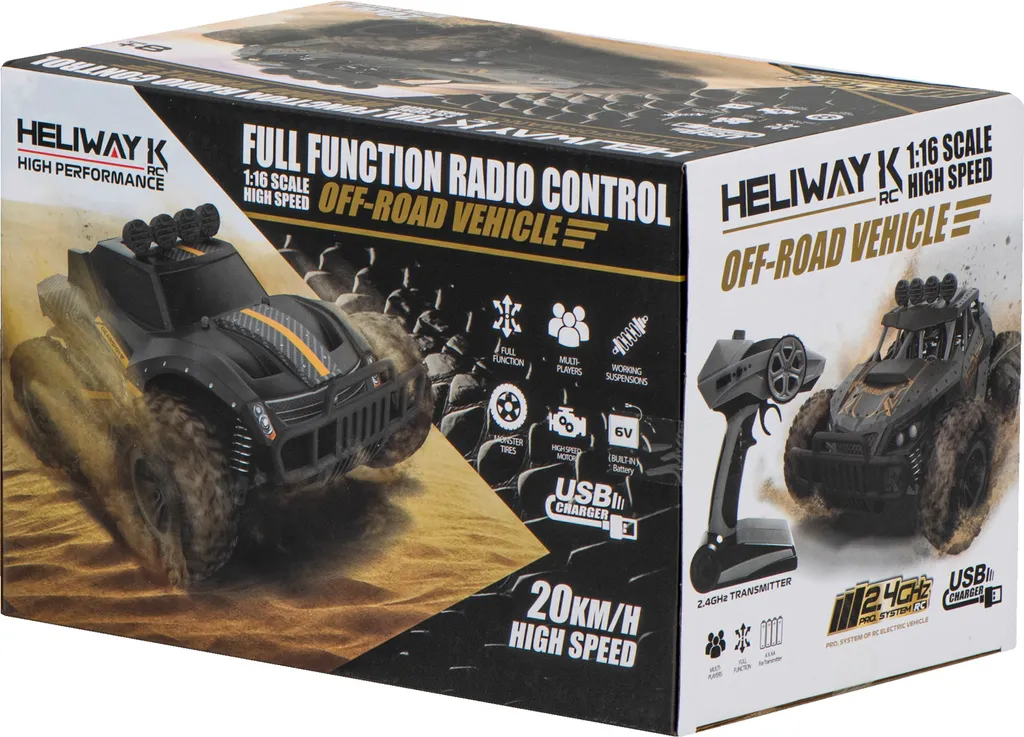 Buggy Télécommandé Drift et Off-Road 20 km/h Marron - Jouet RC Adulte
