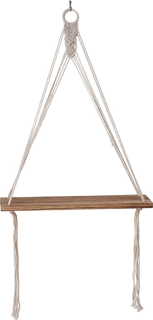 Bohemia Wandbehang Regal Elegantes rustikales Wohnzimmer Handgefertigtes Baumwollseil Foto Sukkulenten Pflanzen Display Holzplatte Wandteppich Anh...