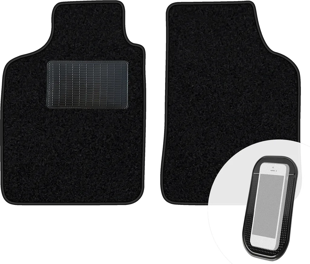 Tappetini Fiat Uno 1989-2002 Velours Nero - Set 2 Pezzi moto-MOLTICO