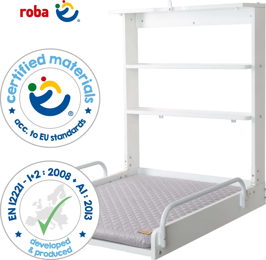 Étagère à Langer Murale Roba Pliable : Solution Gain de Place et Change Bébé