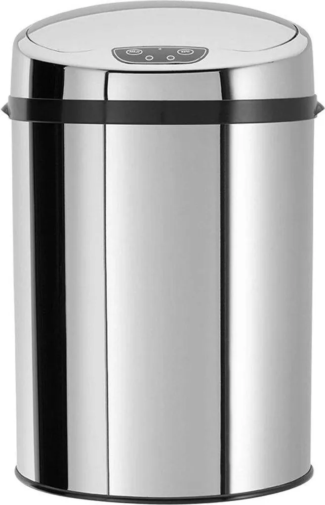 Poubelle de cuisine automatique avec capteur et corps en inox brillant
