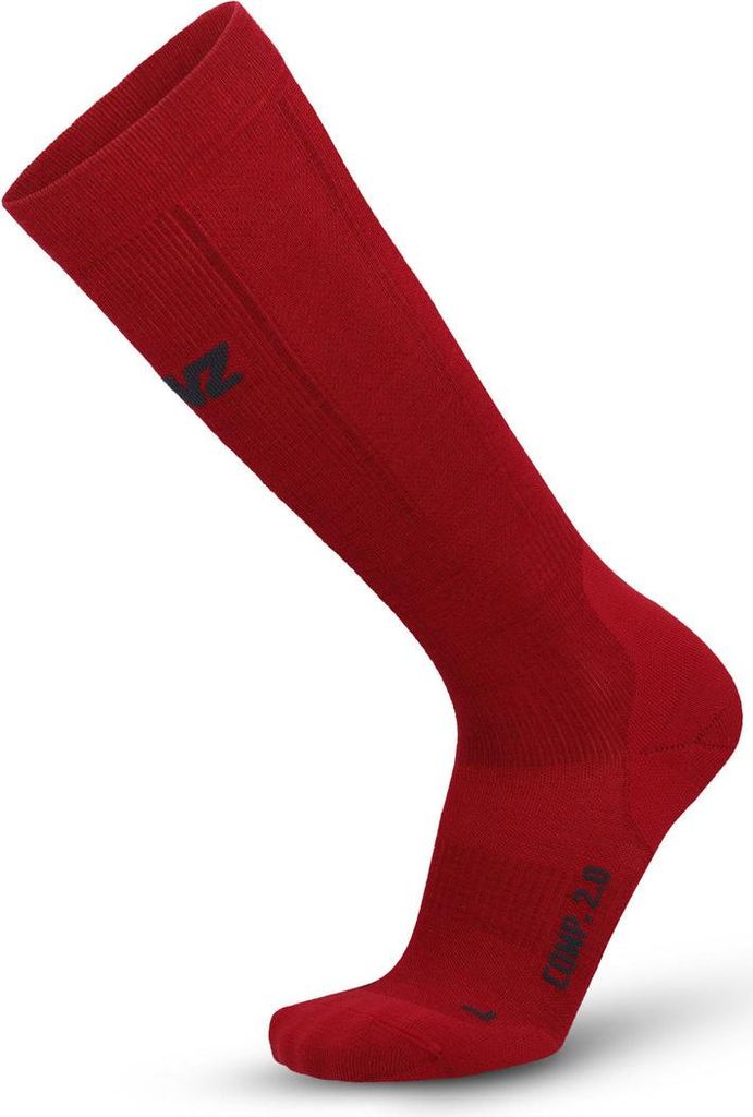 Lenz Compression 2.0 Merino Socken, dunkelrot, S