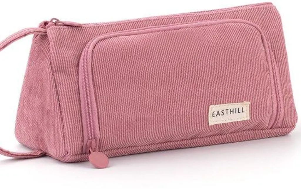 Sac d'École Rose Grand Volume avec Trousse pour Collège et Lycée Rose
