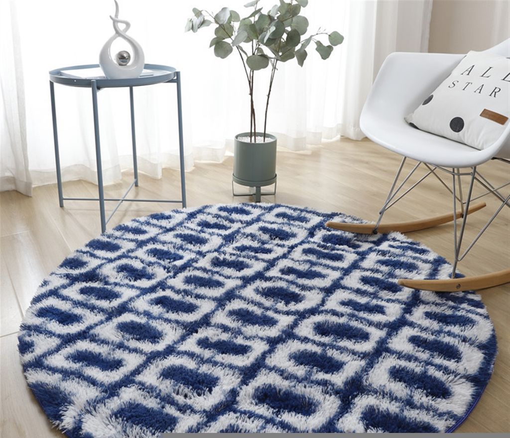 Icegrey Shaggy Teppich Hochflor Langflor Runden Geometrisches Gemustert Teppiche fš¹r Wohnzimmer Esszimmer Kinderzimmer Schlafzimmer Bettvorleger...