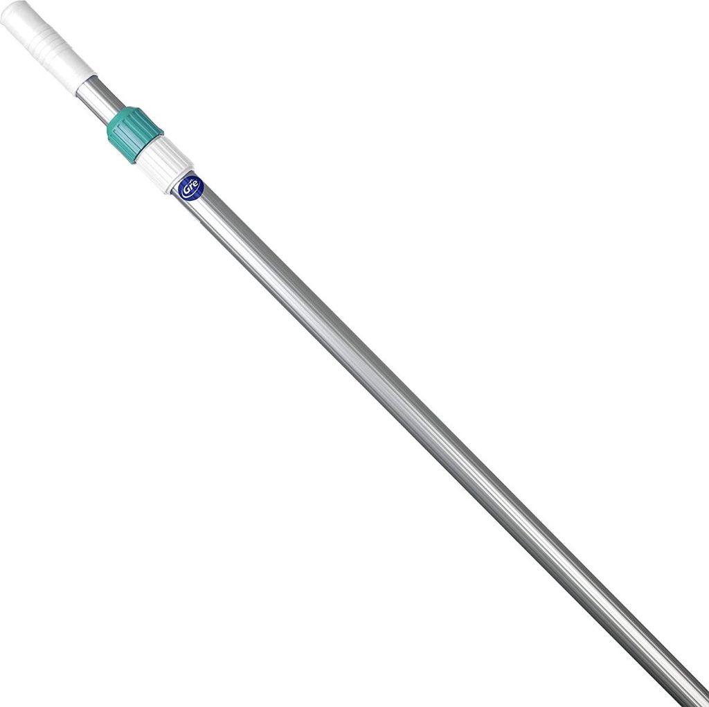 GRE Aluminium Teleskopstange Pool, silber 2,40m (2x1,20m) für Ø 3cm