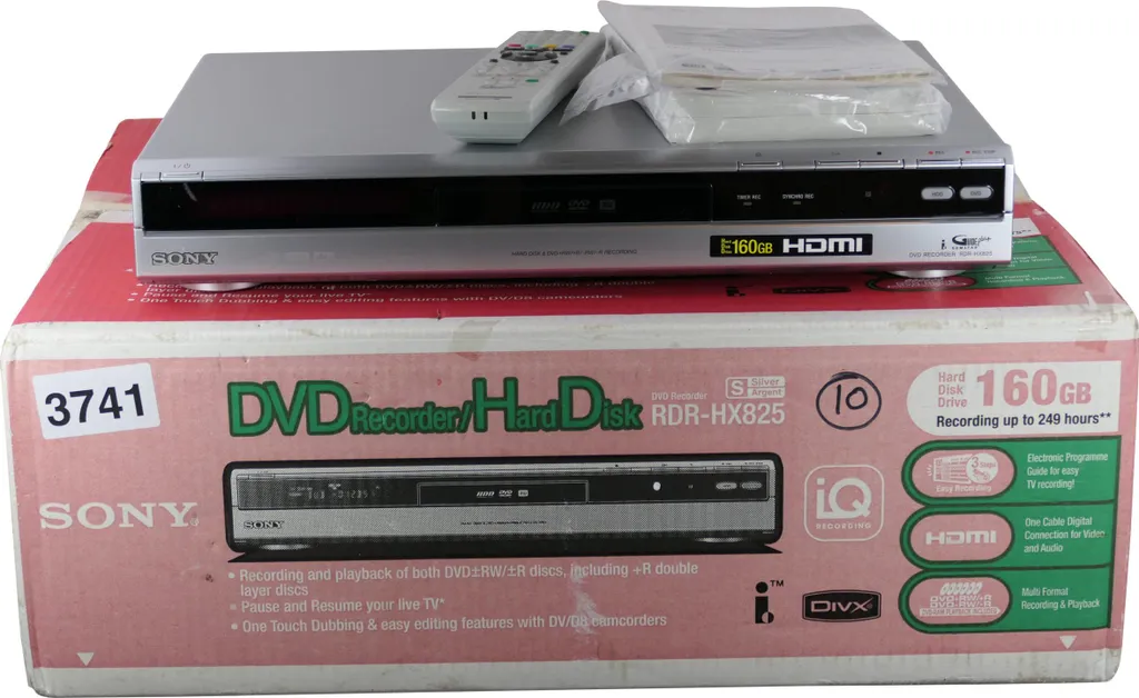 Enregistreur Vidéo de Salon Sony RDR-HX825 avec Disque Dur Intégré