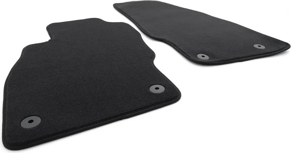 Set 2 Tappetini Anteriori Velour Nero Opel Corsa E 2014-19 Su Misura