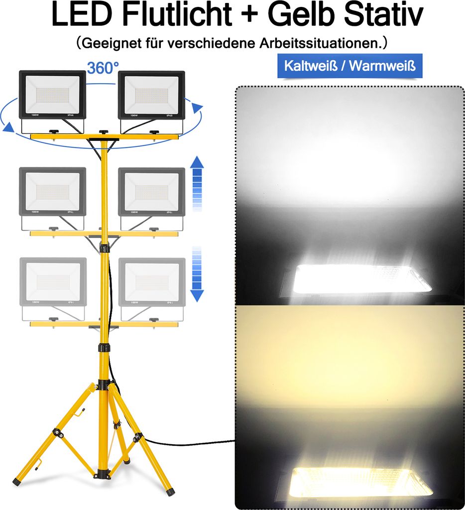 LZQ LED naświetlacz budowlany 100W naświetlacz naświetlacz Zdjęcie produktu 4
