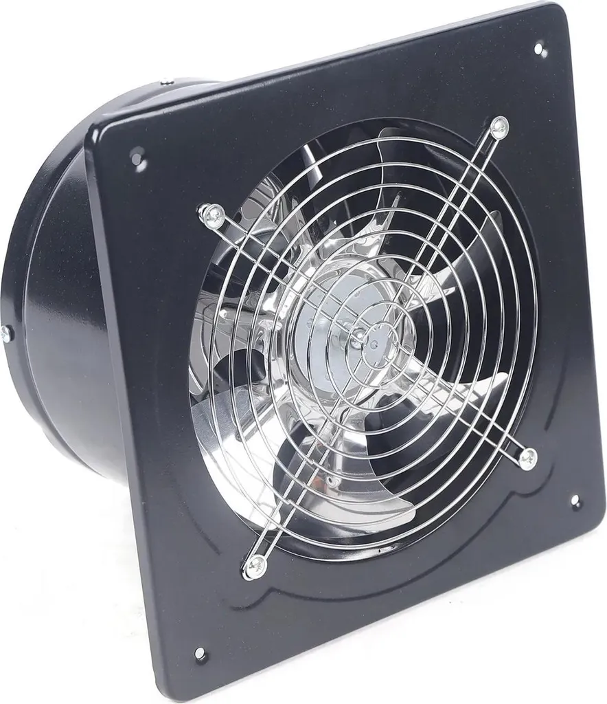 Ventilateur axial 850 m³/h en acier avec moteur anti-humidité 80W