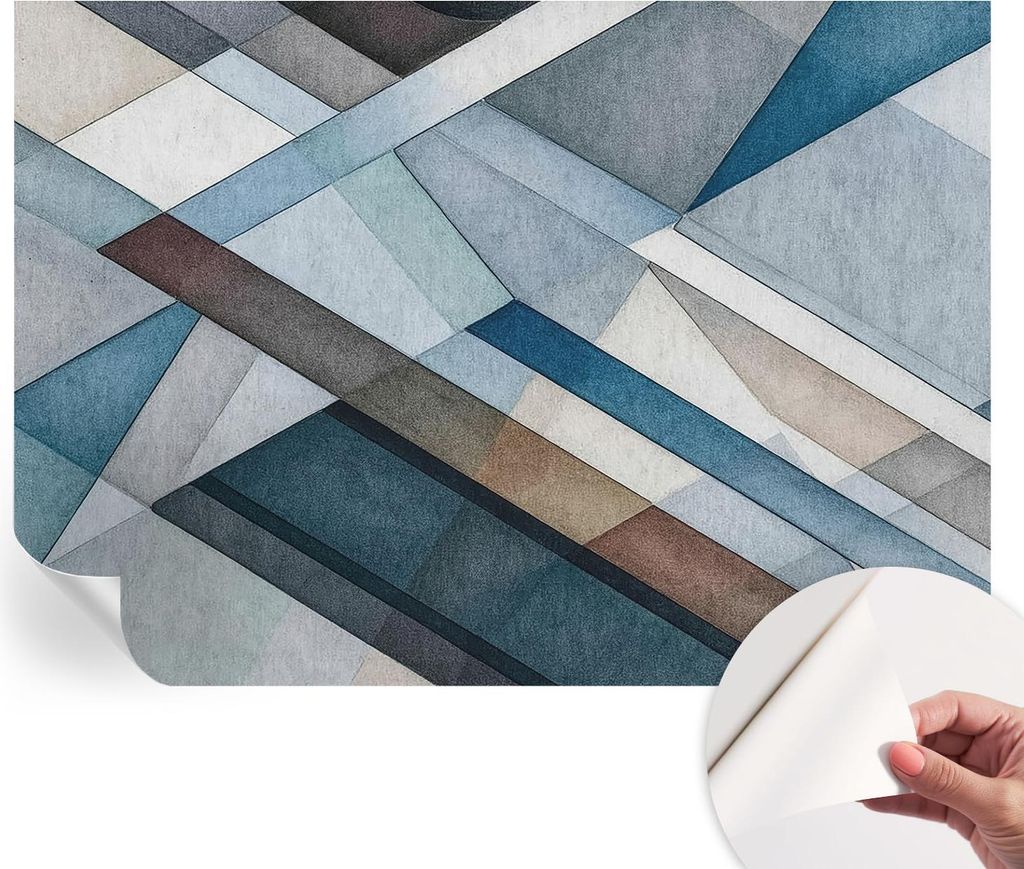 Selbstklebende Wandtapete - Dekorative Tapete für Wohnzimmer - Klebefolie für Wandbilder - Tapetenfolie für Wanddekoration - 312x219 cm - Abstra...