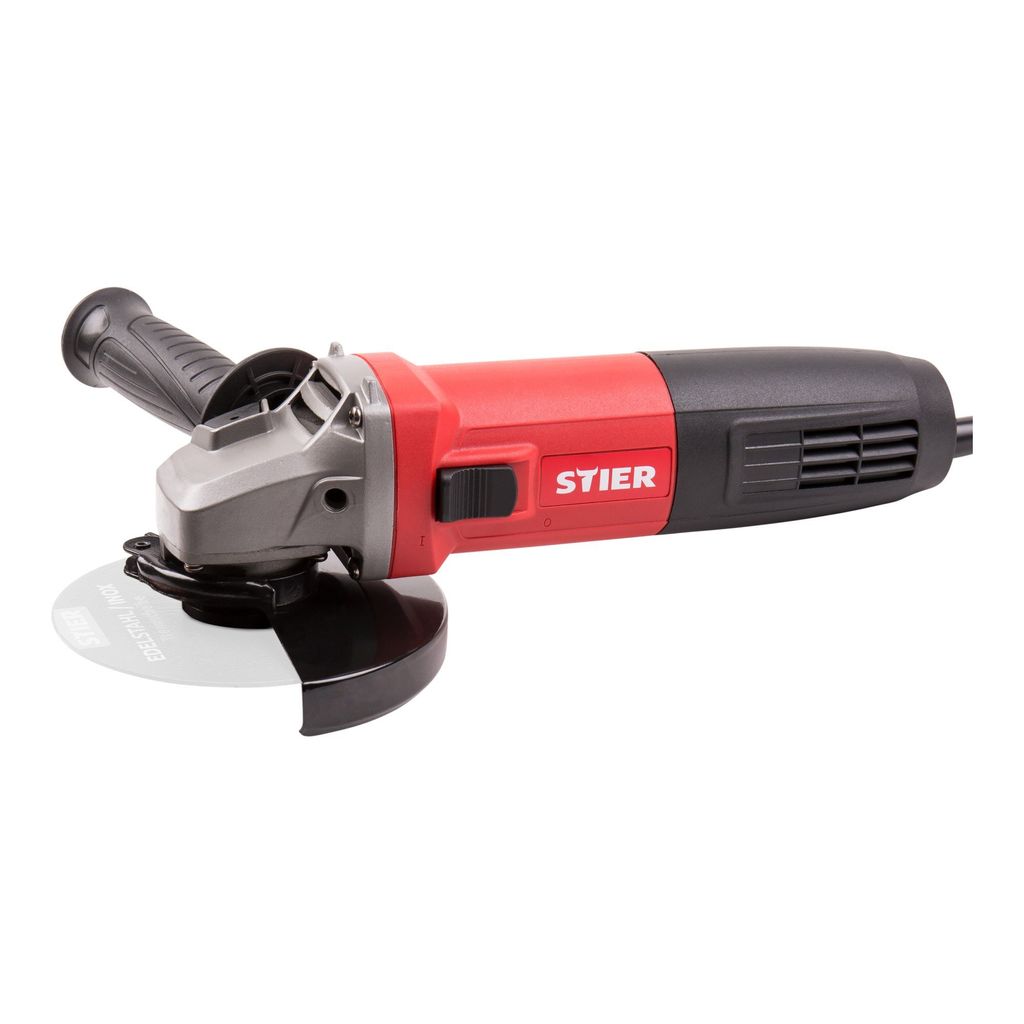 STIER Winkelschleifer AG125CD, Trennschleifer mit hoher Leistungsfähigkeit, 850 W, Schleifscheibendurchmesser 125 mm, perfekt um Beton, Stein und ...