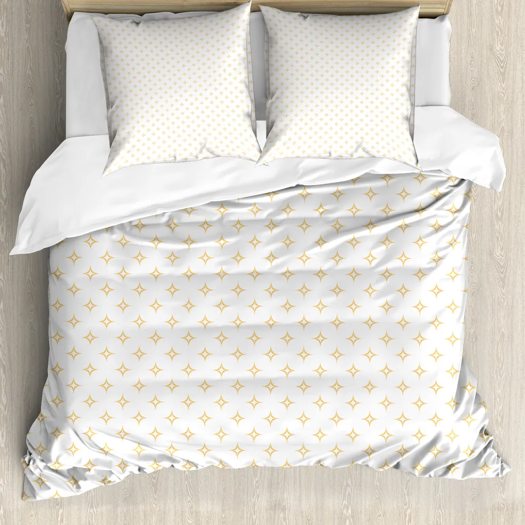 ABAKUHAUS Set Copripiumino Moderno Giallo Albicocca 155x220 cm