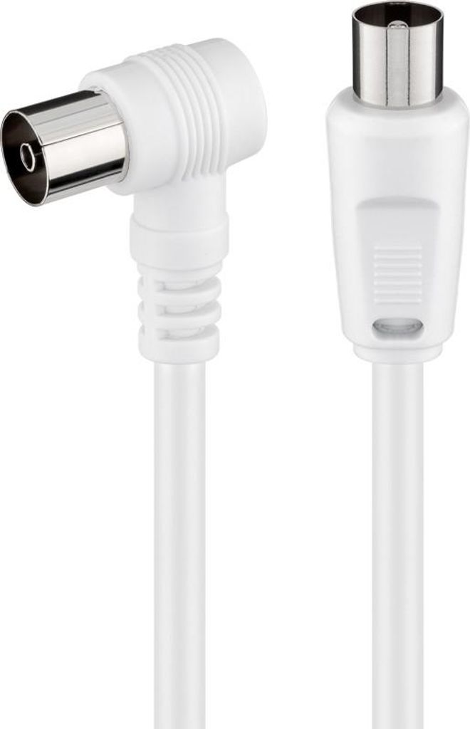 Goobay 11714, 5 m, 3C-2V, Koaxiálny, Koaxiálny, Biela Obrázok produktu 