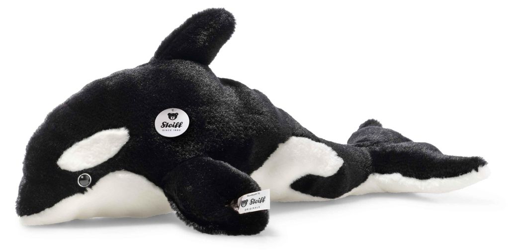 Steiff Ozzie Orca mit Quietsche 37 cm schwarz/weiß Produktbild 