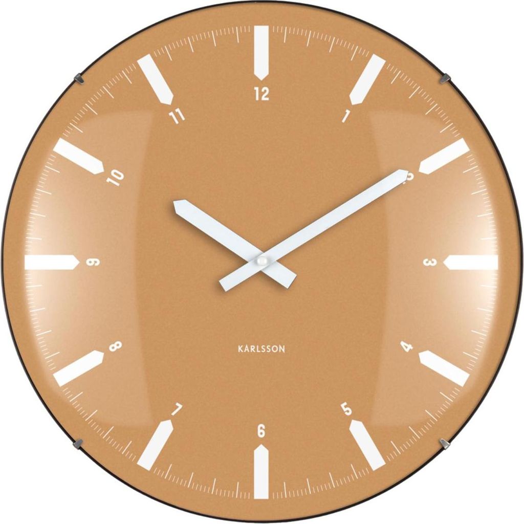 Karlsson - Wanduhr Realista Dome - Gelb - 35x35x35cm Produktbild 