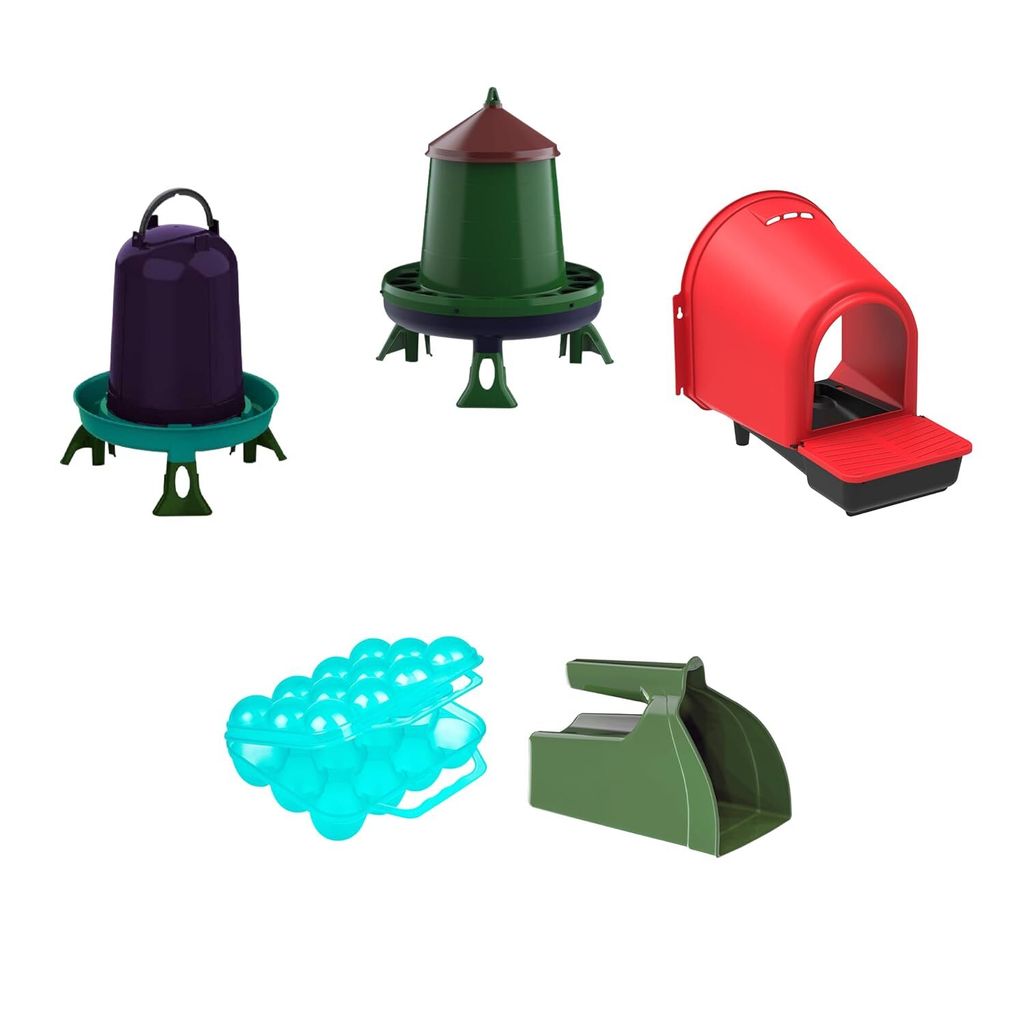 horizont Starter-Set Hühnerhaltung - Eierbox, Futterschaufel, Legenest, Hühnertränke, Futterautomat für Hühner alle notwendigen Produkte für ...