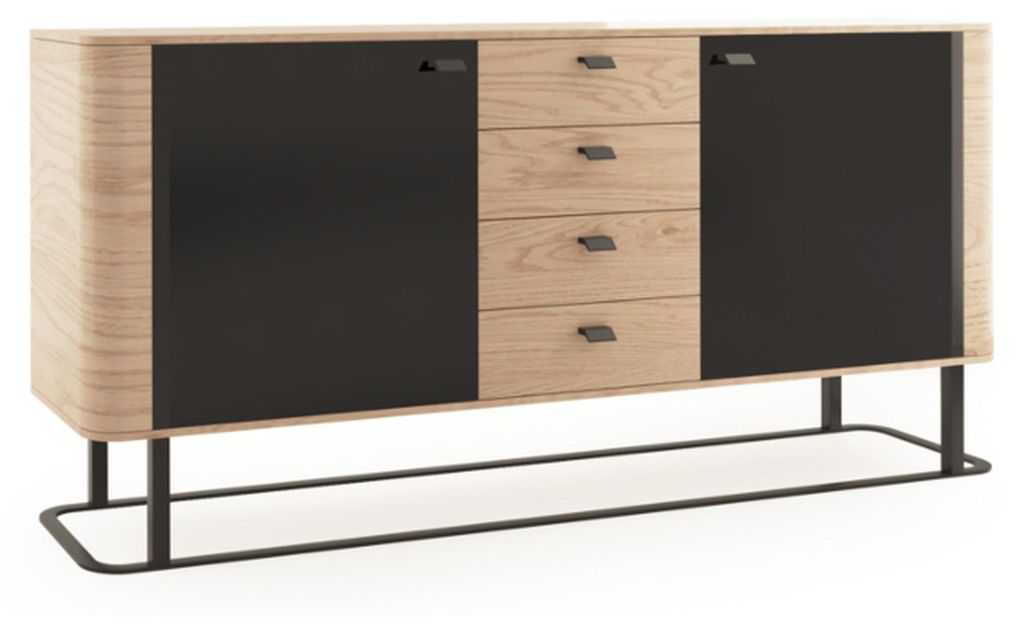Hochwertes Wohnzimmer Möbel Set Vitrine + Esstisch + Sideboard Kommode Kommoden