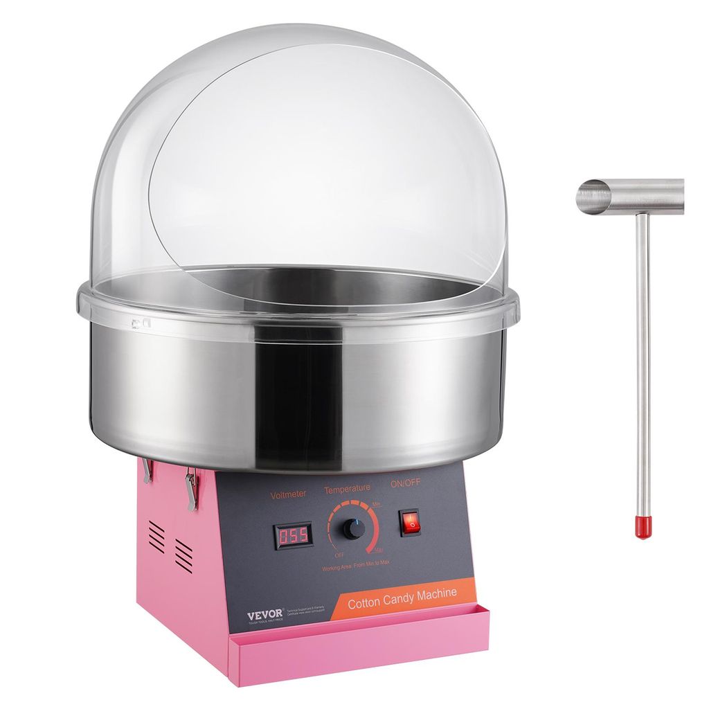 VEVOR elektrische Marshmallow-Maschine, 1 kW Marshmallow-Maschine, Edelstahlschüssel und Zuckerlöffel, geeignet für Kindergeburtstage, Familienf...