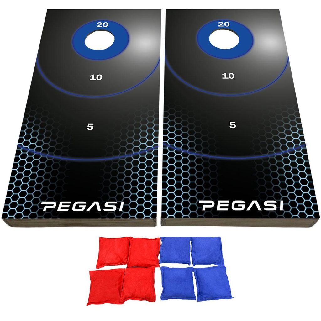 Cornhole-Spielset 120 x 60 cm Holzrahmen tragbar mit 8 Produktbild 