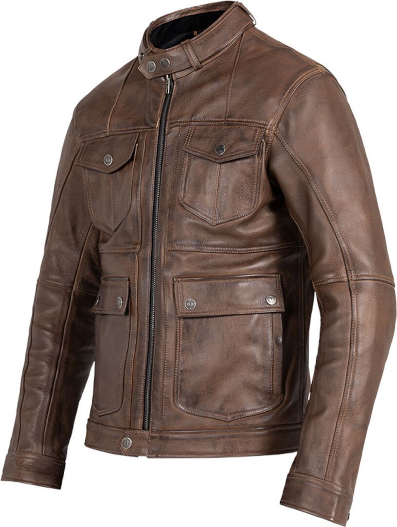 John Doe Drifter Motorrad Lederjacke, braun, 3XL