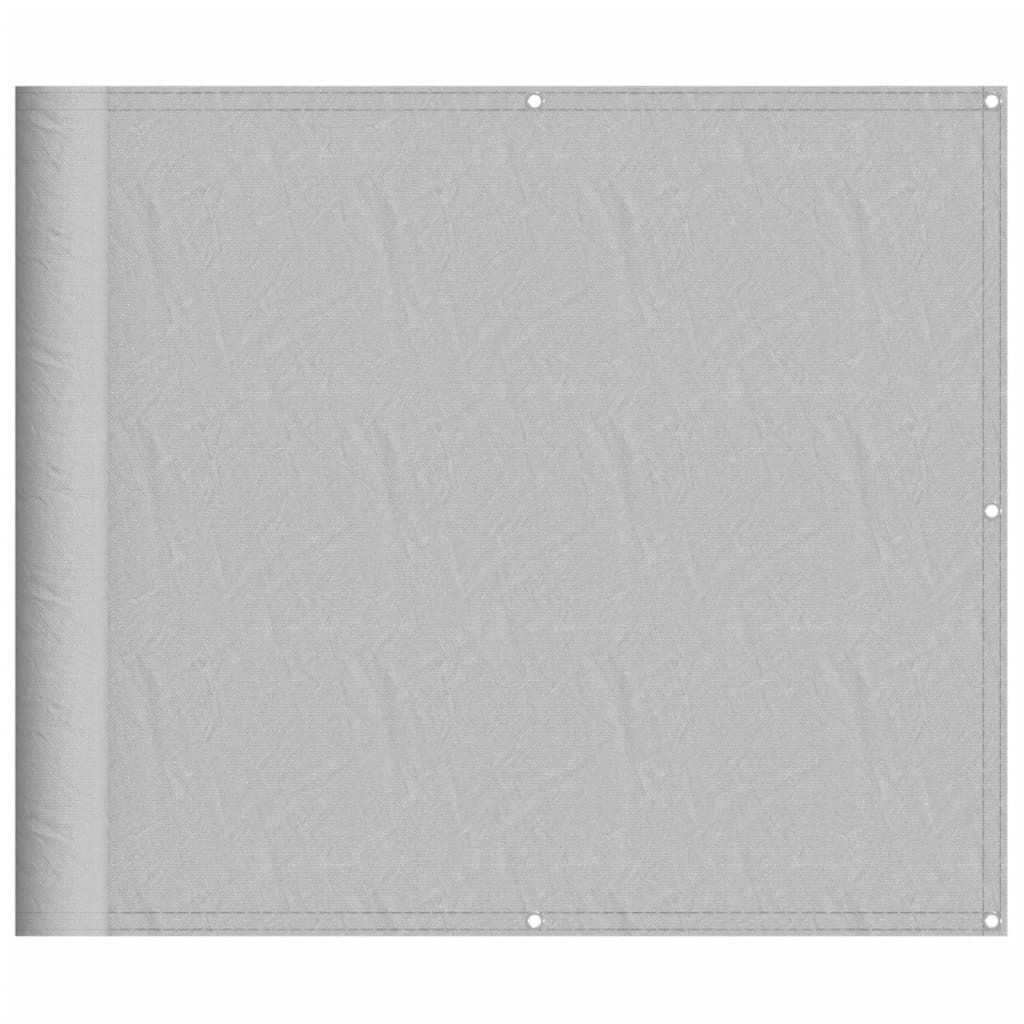Balkon-Sichtschutz Hellgrau 90x500 cm 100 % Polyester Oxford