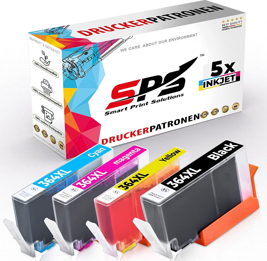 5er Multipack Set kompatibel für HP Deskjet 3070A (CQ191B#BEK) Druckerpatronen 364XL
