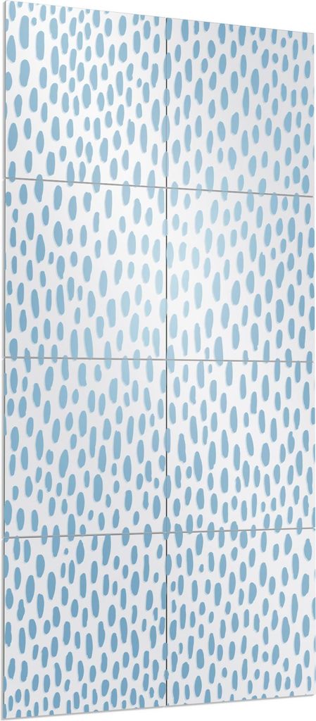 DEQORI Wandspiegel Puzzle 60x120 cm 'Tropfentanz in Blau' Spiegel Ganzkörperspiegel