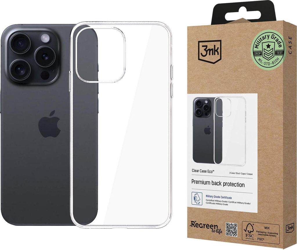 3MK ClearCase Eco iPhone 15 Pro Max GRS CU 1304127 Schutzhülle