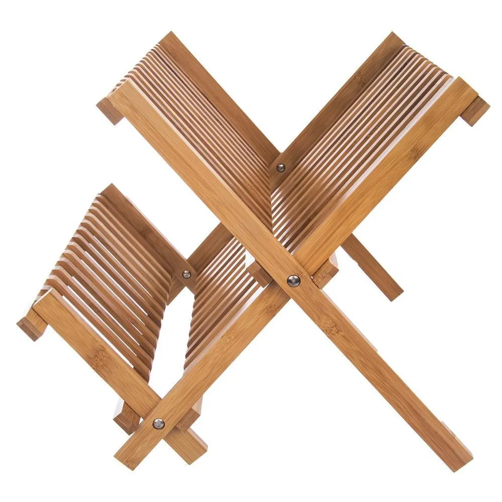 Sèche-Vaisselle Pliable Kinghoff KH-1631 en Bambou Antibactérien Design